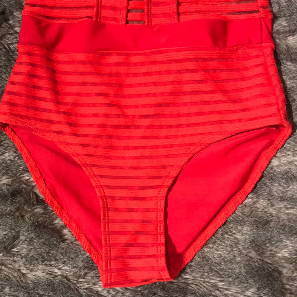 Red one piece. Size small. - Picture 3 of 6